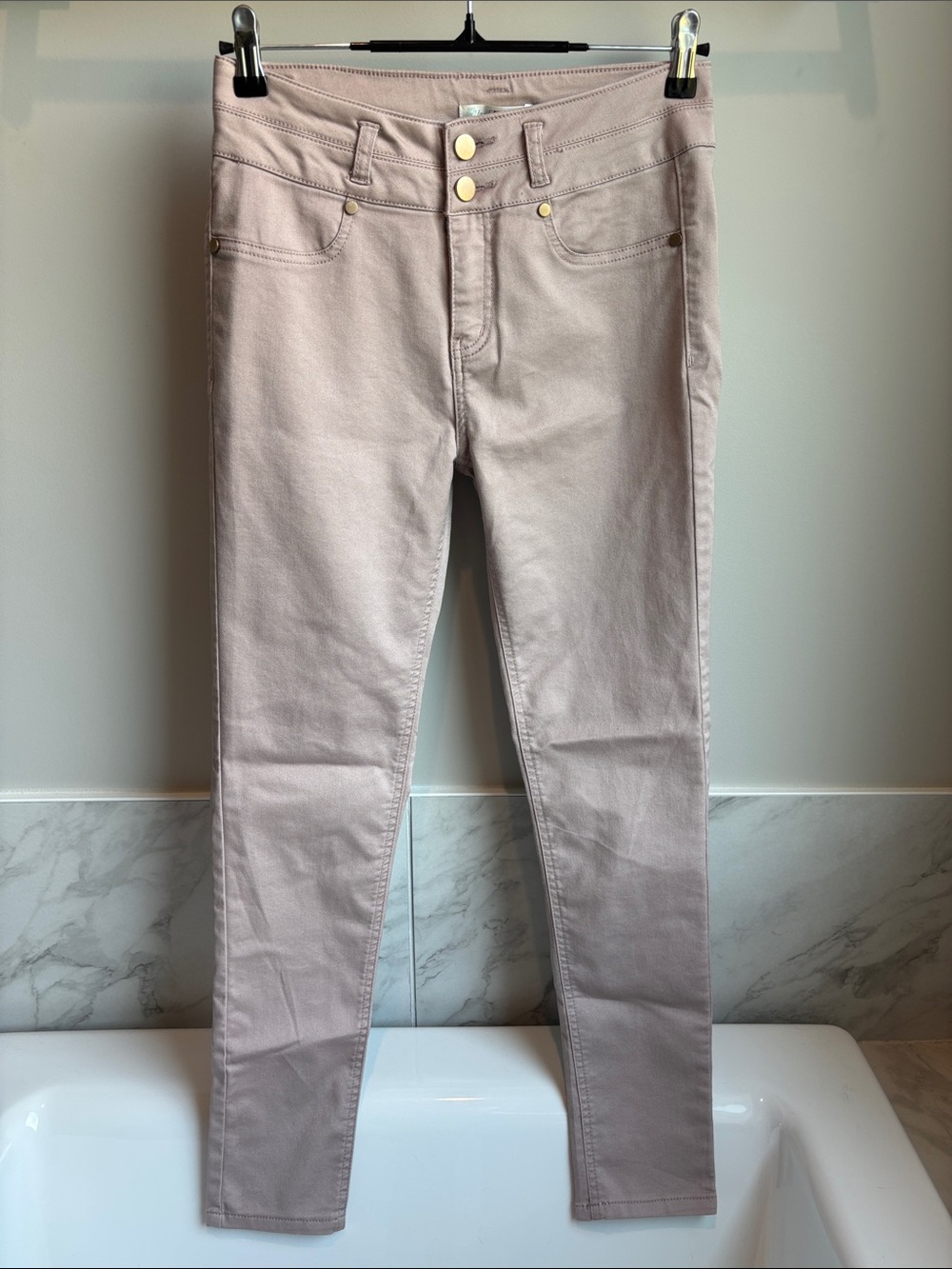 Love Fire Blush Pink High-Rise Skinny Fabric Jeans - NWT